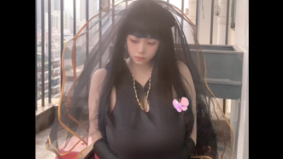 雏田黑色婚纱cos 第二段(火影忍者) 美瞳致歉