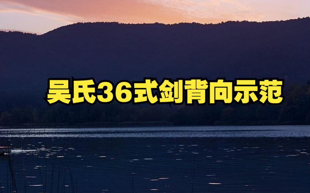 吴氏36式剑背向示范哔哩哔哩bilibili