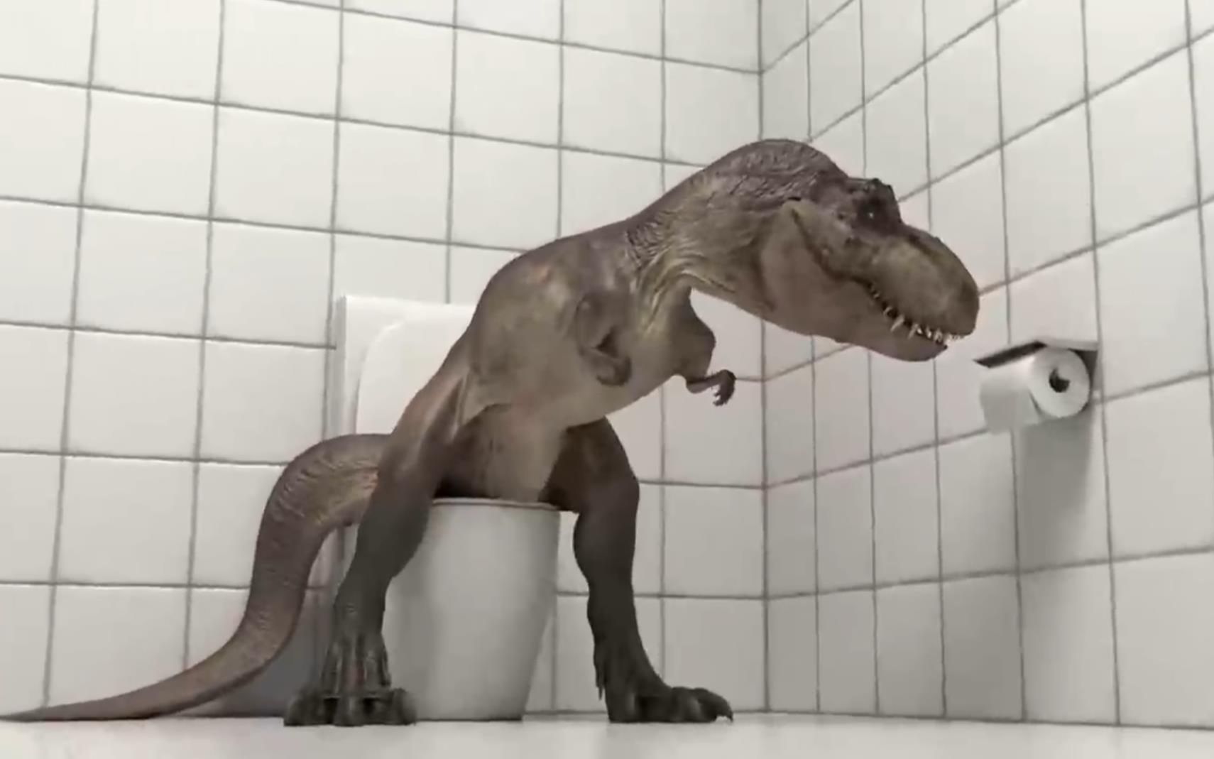 霸王龙一口将灭霸吃掉结果消化不良肚子窜稀前爪还够不着厕纸