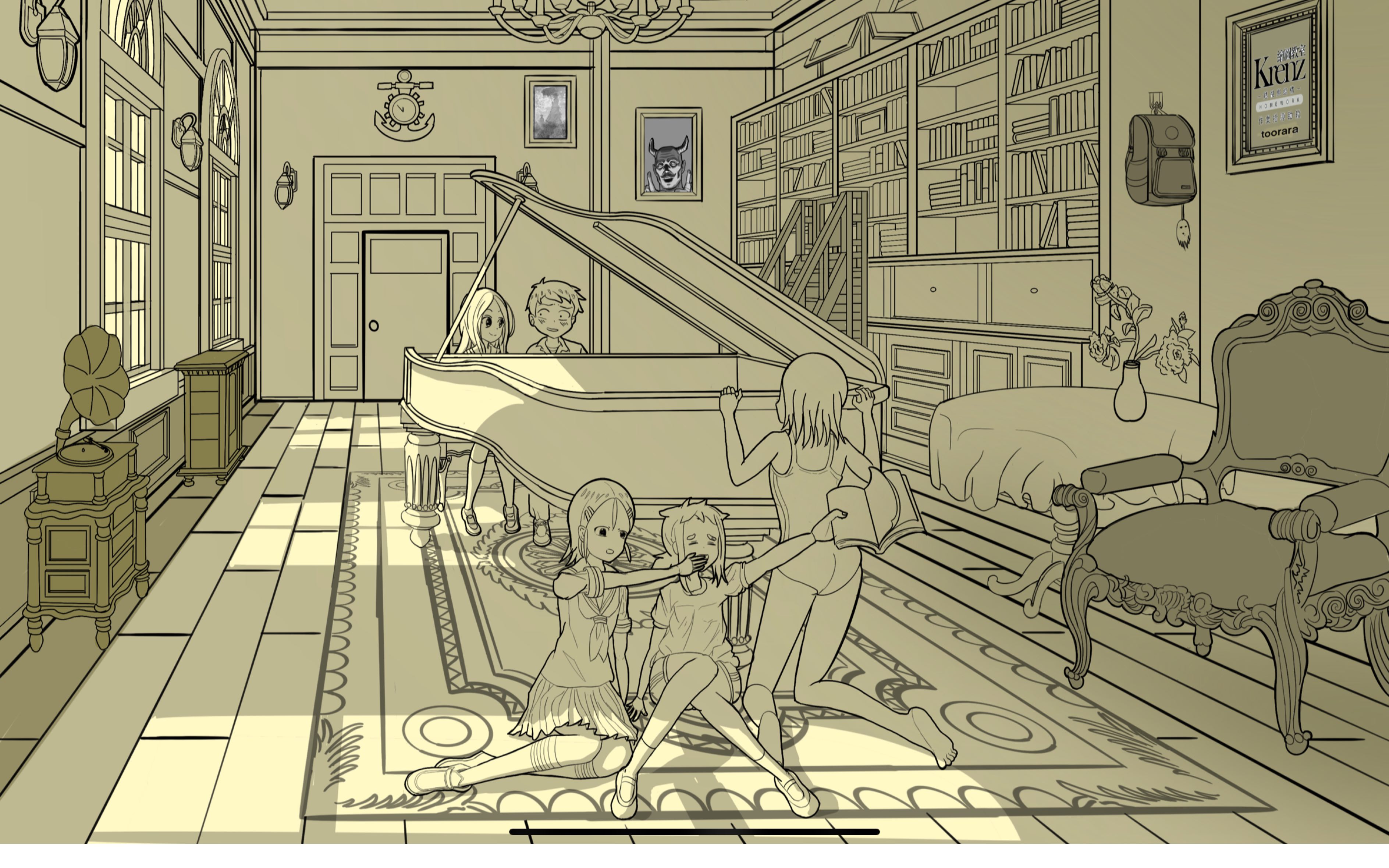 【procreate】krenz透视十二期l8结课作业【琴房】