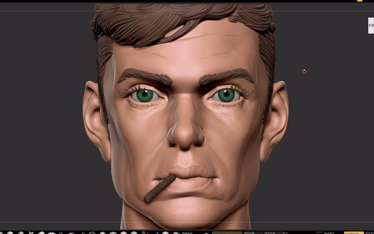 zbrush雕刻:希里安·墨菲人物写实教程