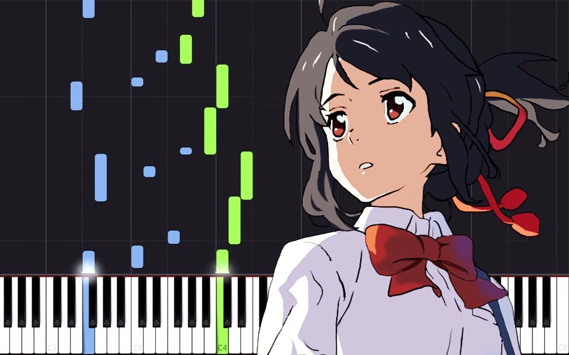 [图]你的名字OST - 三叶的主题曲(Mitsuha's Theme) [钢琴Synthesia版|Just Keynime)