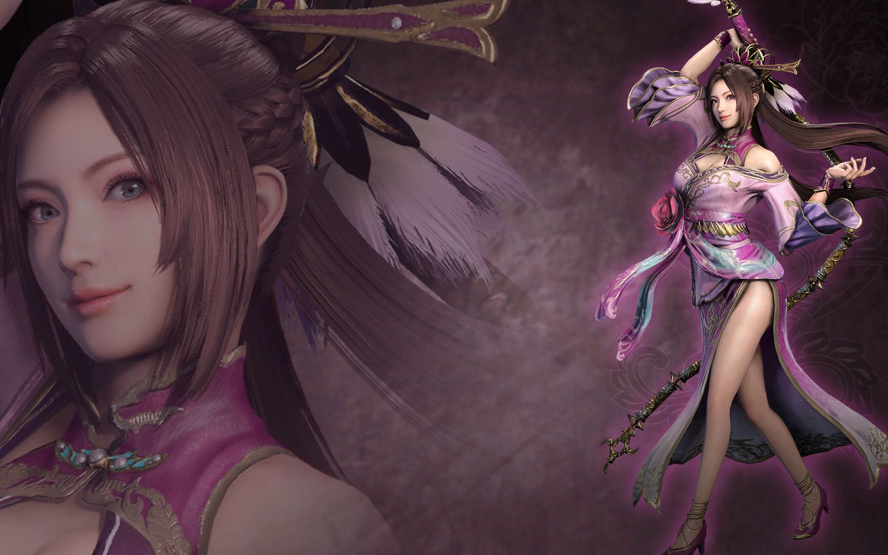 真三国无双8董白貂蝉董白调戏貂蝉反被吕布教育