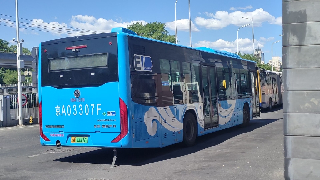 【福田新能源混动拖拉机】北京公交345路-9发动机声音实录