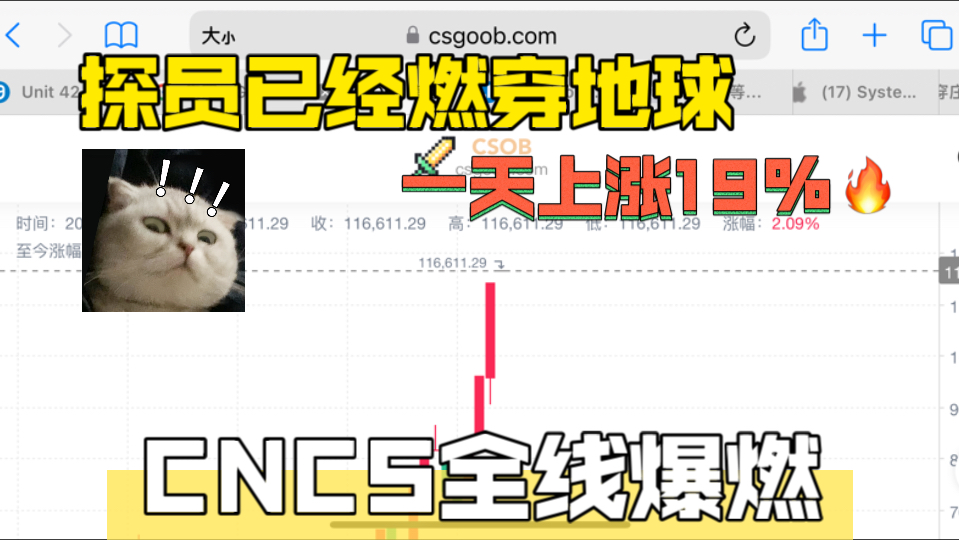 CNCS 探员燃穿地球 大盘全线上涨!一天盈利过万!网络游戏热门视频