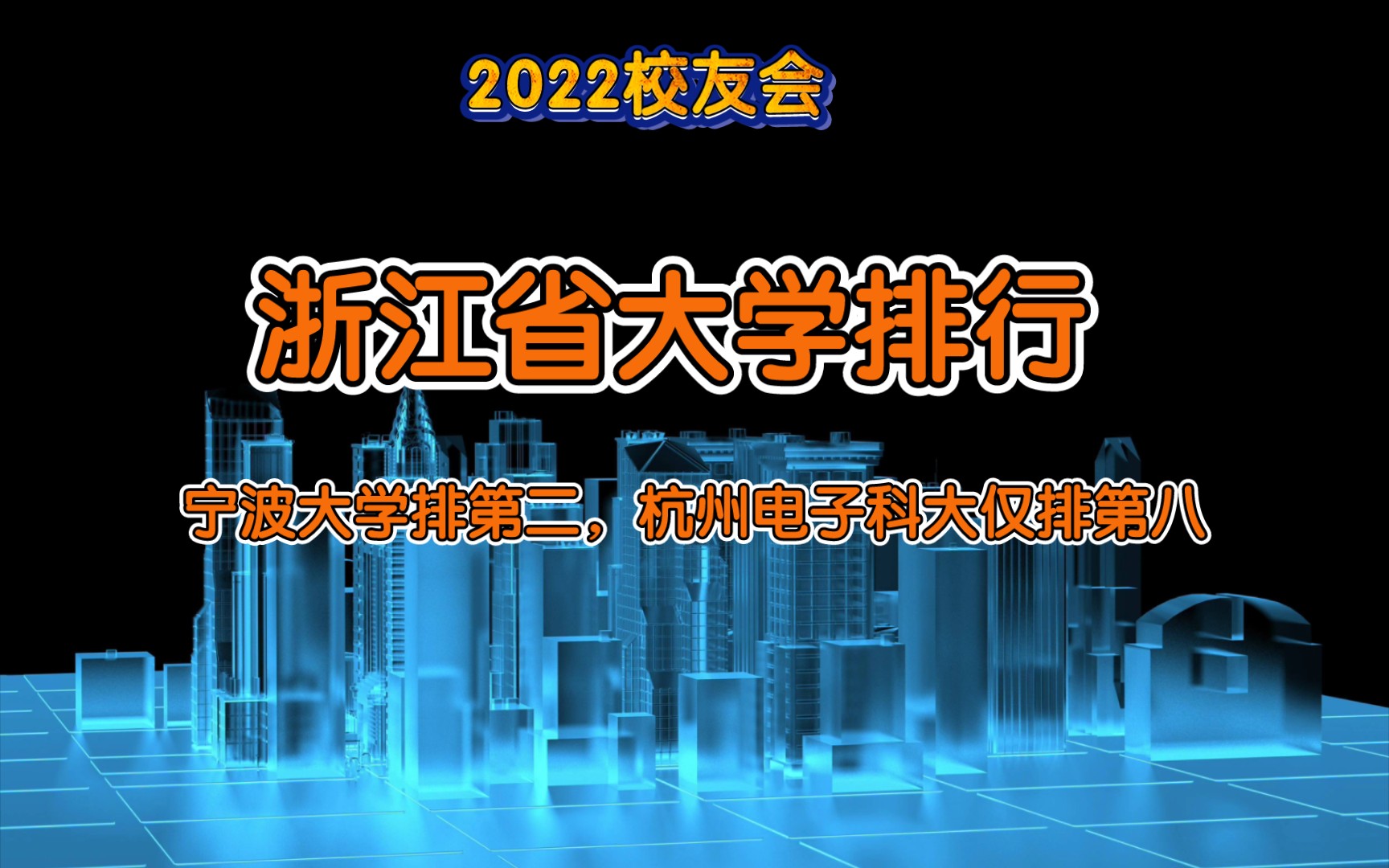 2022校友会浙江省大学排行,宁波大学排第2,杭州电子科大仅第8.中国美术学院虽然排后靠后,但依然是中国一流大学,不容忽视哔哩哔哩bilibili