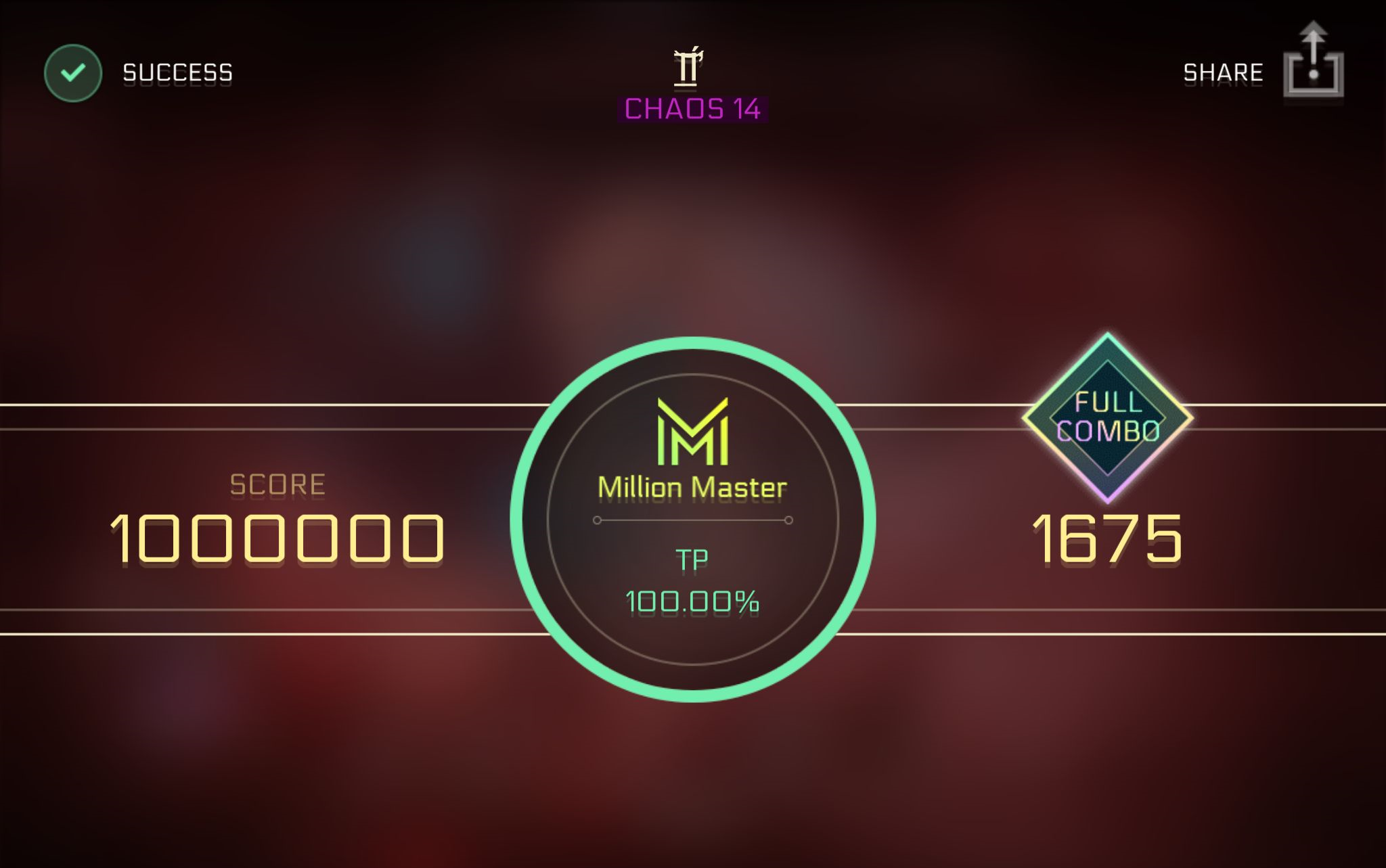 [图][最后的八分钟][Cytus II] ͟͝͞Ⅱ́̕ (Chaos Lv.14) Million Master TP100