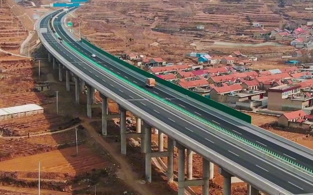 宋松仁 -#航拍最美家乡#这个桥修的真漂亮#抖出你的家乡 滨台高速平邑