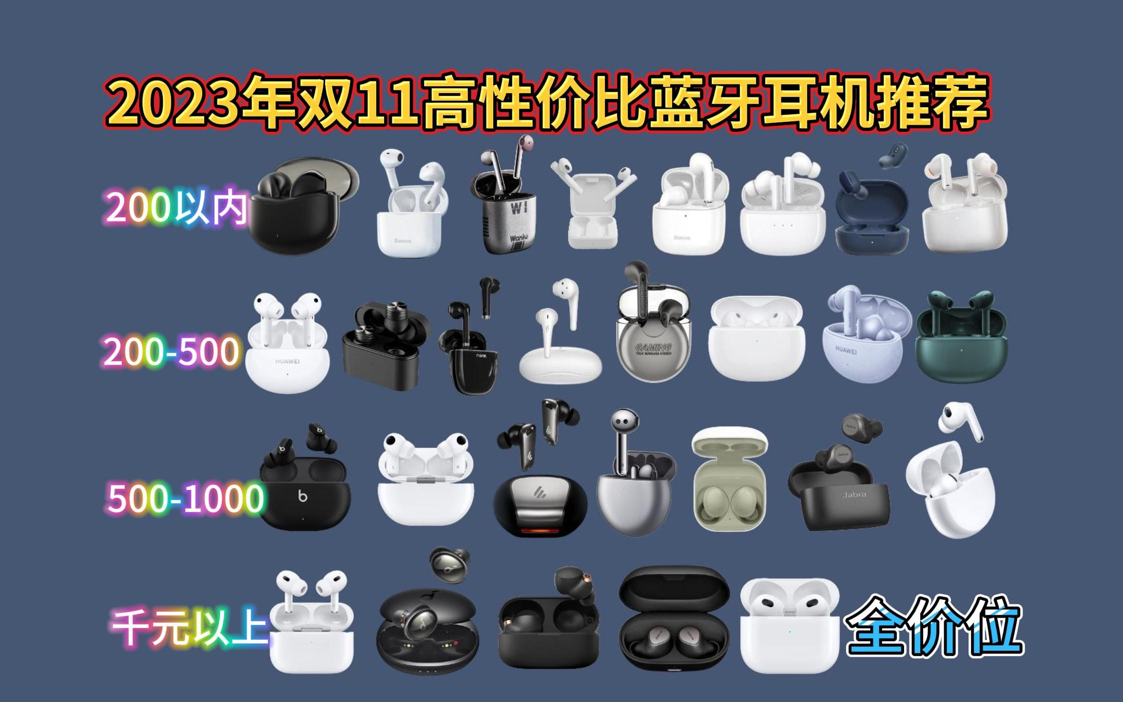 [图]【闭眼可入】 2023年10月更新真无线蓝牙耳机推荐选购指南（200元内、300元-500元、500-1000元、1000以上）(倍思、小米、漫步者、华为、万魔