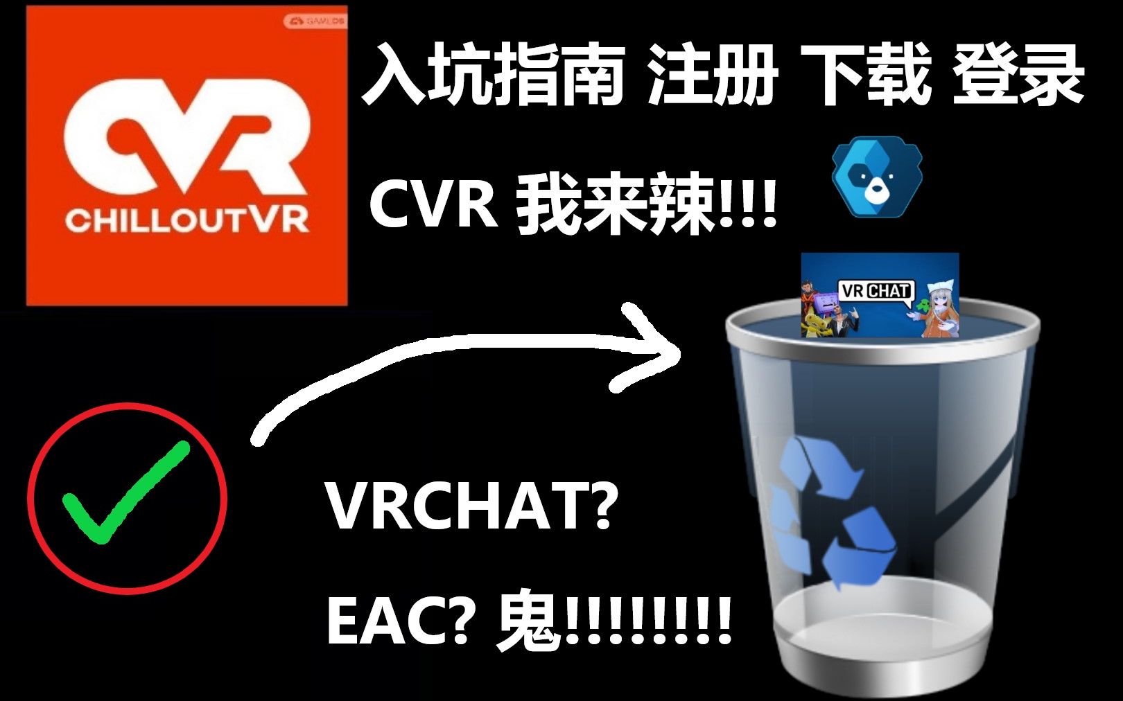 [扔掉VRChat]不会入坑CVR? 这个视频教你如何入坑CVR 非常简单 不会我手把手教你~教程