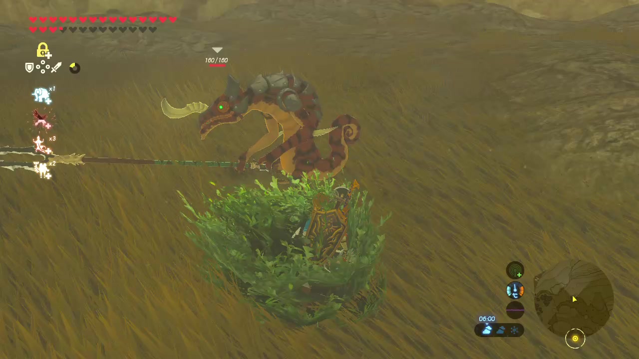 这个蜥蜴怪可能眼睛瞎(塞尔达传说:荒野之息)