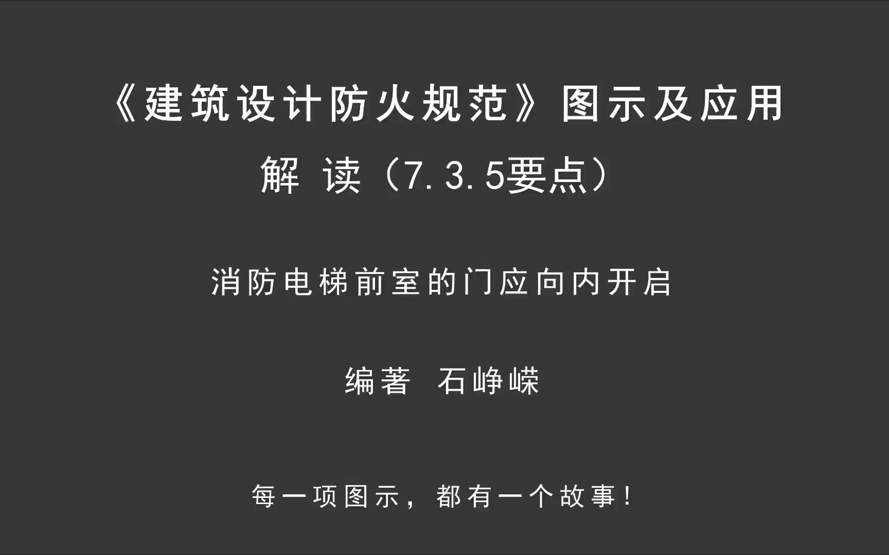 [图]解读7.3.5（要点4）：消防电梯前室的门应向内开启！《建筑设计防火规范-图示及应用》