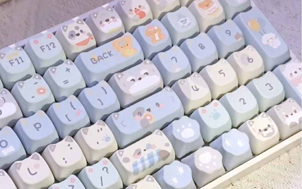 baby蓝狗狗95键盘也泰可爱啦