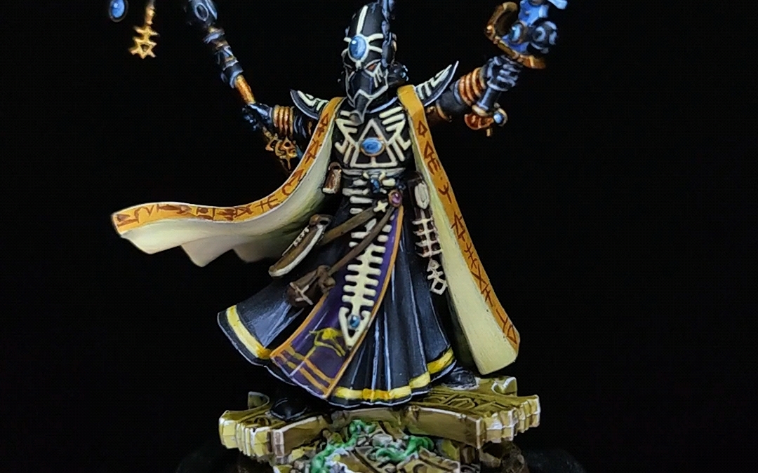 战锤40k灵族 大先知乌斯兰官涂-三林战棋出品!