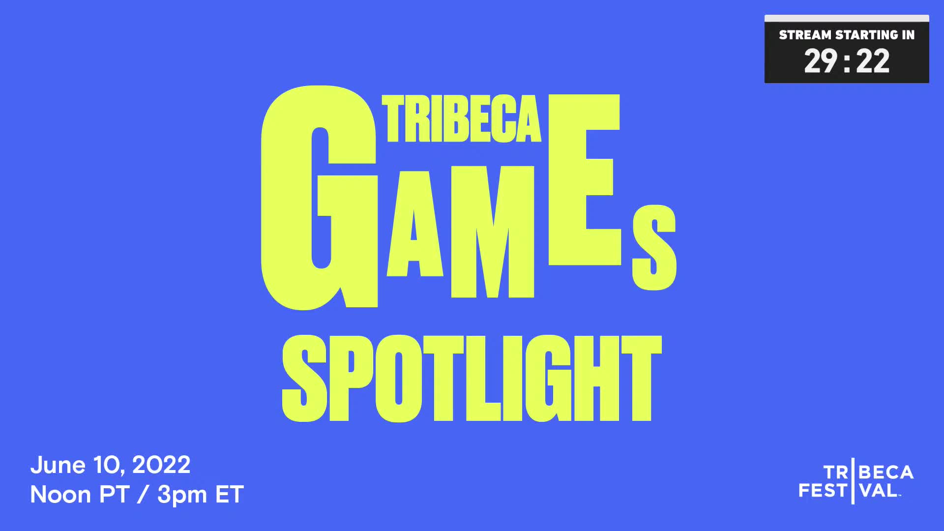 Tribeca Games Spotlight Live Stream I游戏2022年夏季哔哩哔哩bilibili