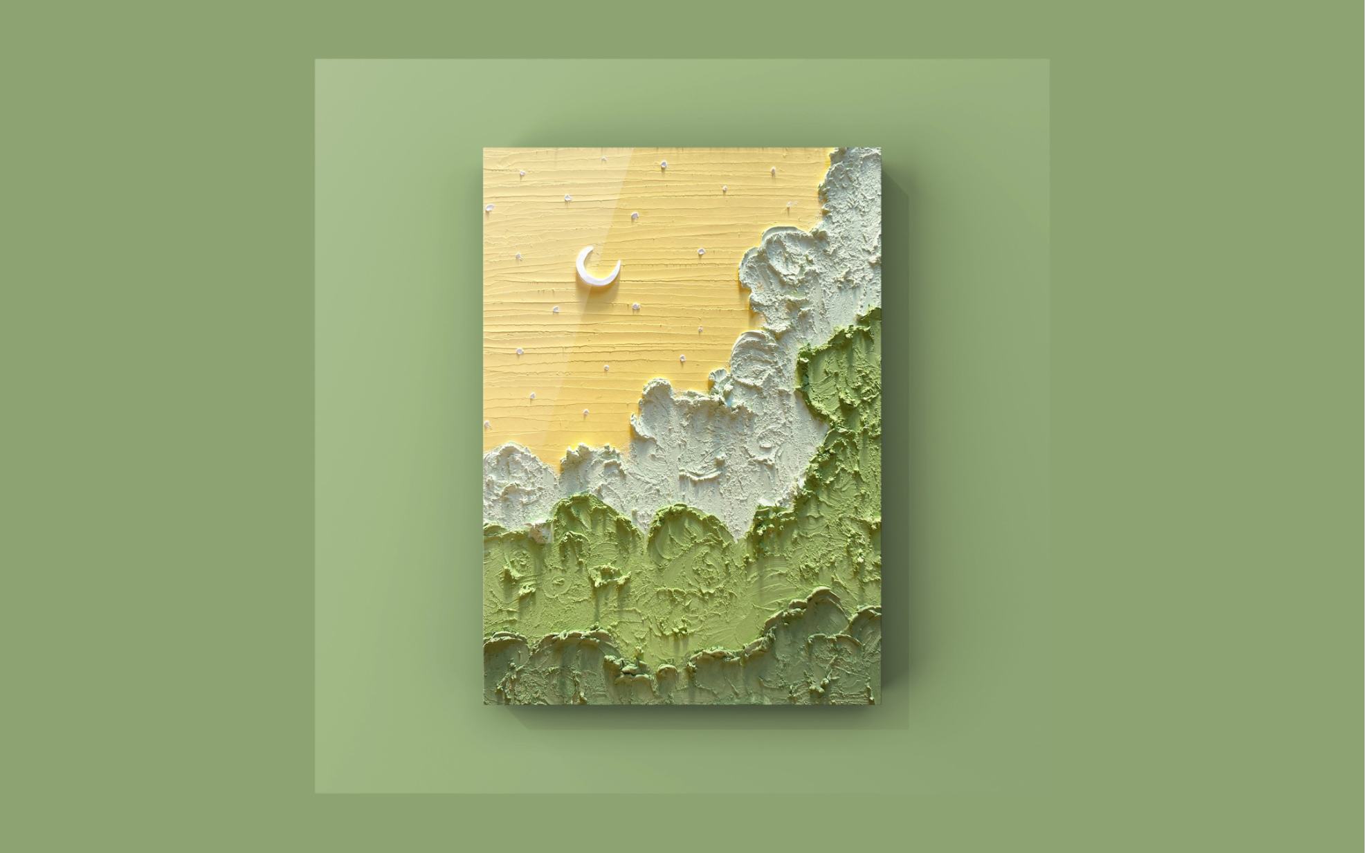 活动作品油画棒原创抹茶云教程超详细步骤