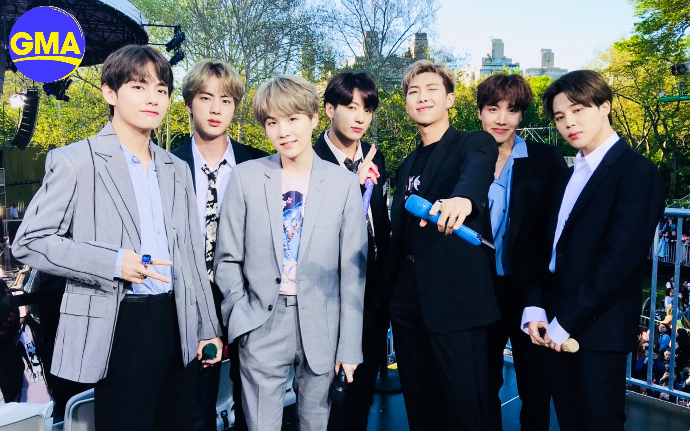 [图]【防弹】190515 BTS<早安美国>中央公园live全场 防弹少年团@GMA