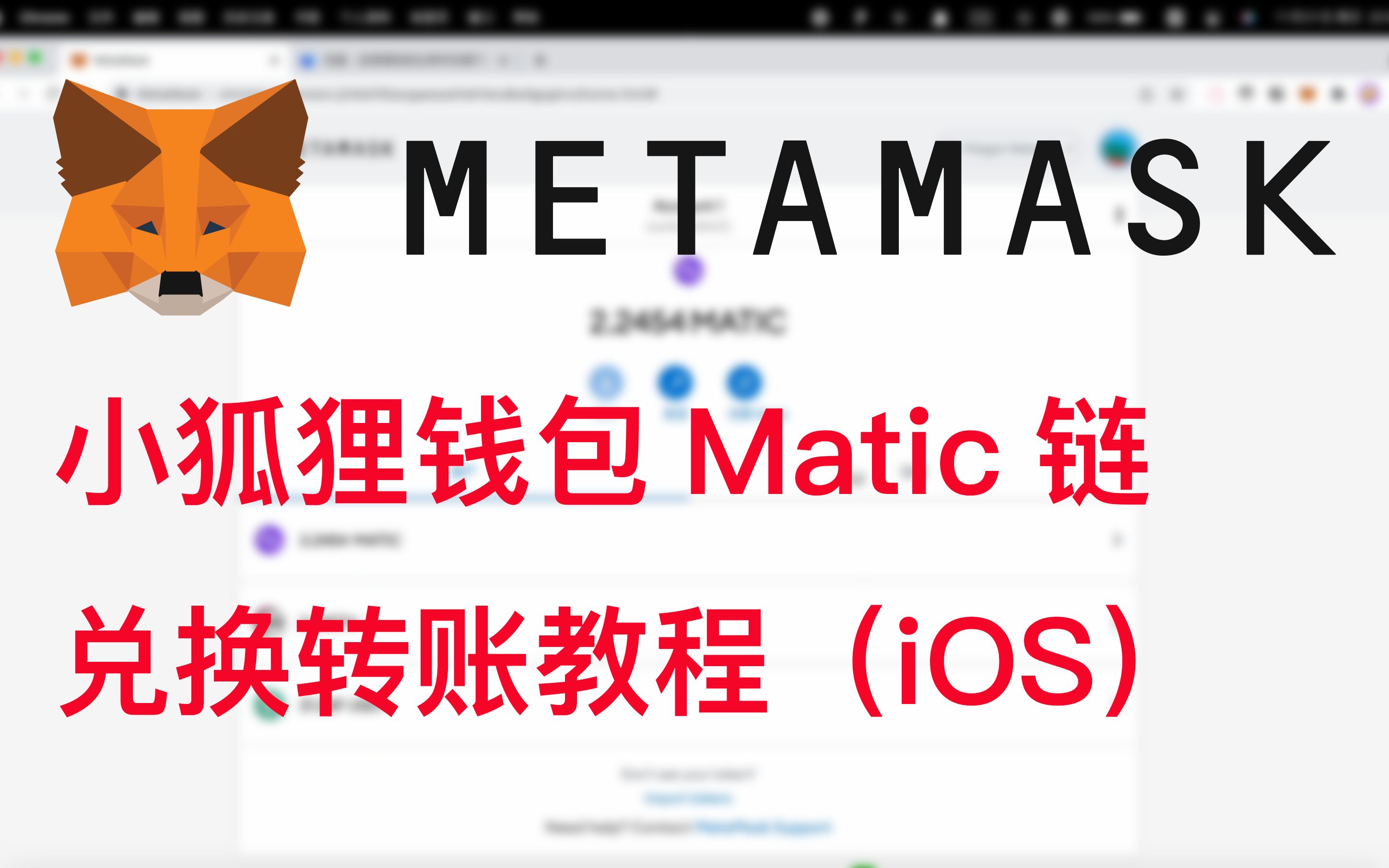 區塊鏈2ios手機客戶端metamask錢包matic鏈轉賬教程