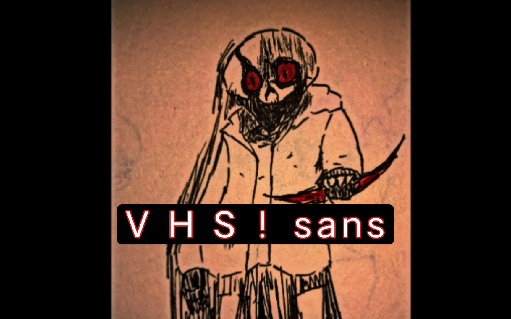 传说之下 黑客结局 vhs sans 绘画