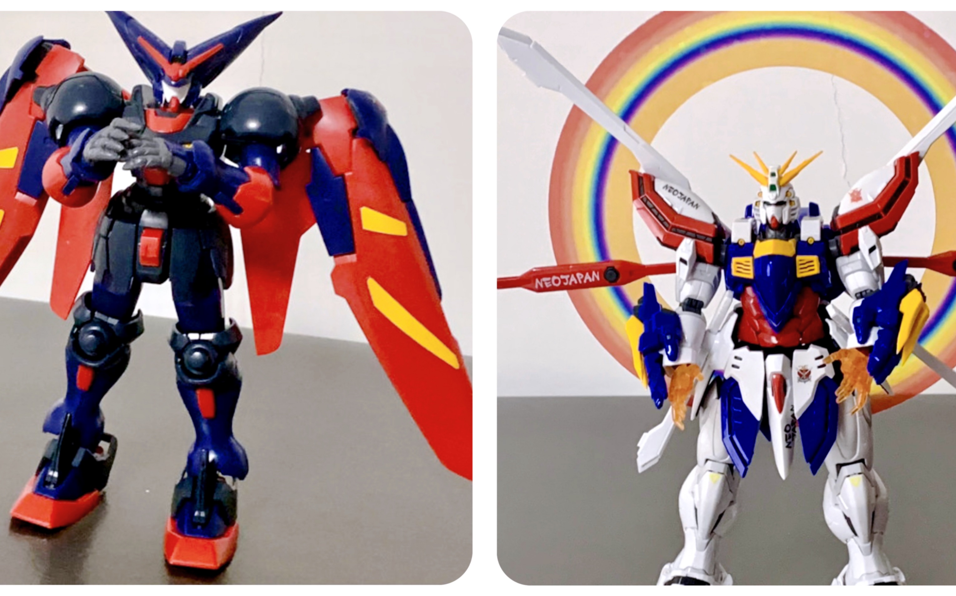 【站姿一般买家秀】武斗传g之传说～ hirm神高达与mg尊者高达～ 东方