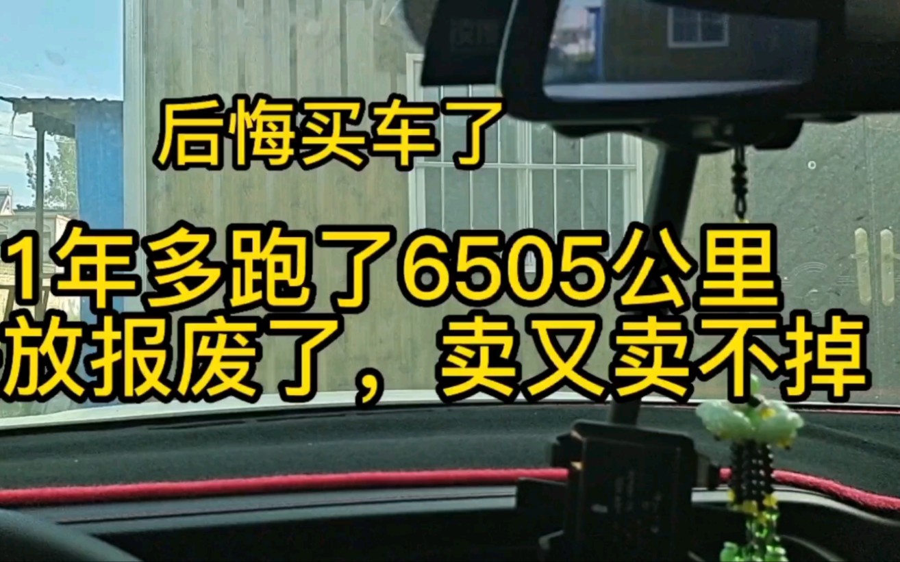 唉 我真是死要面子活受罪,买车1年多才开6505公里,卖也卖不掉!哔哩哔哩bilibili