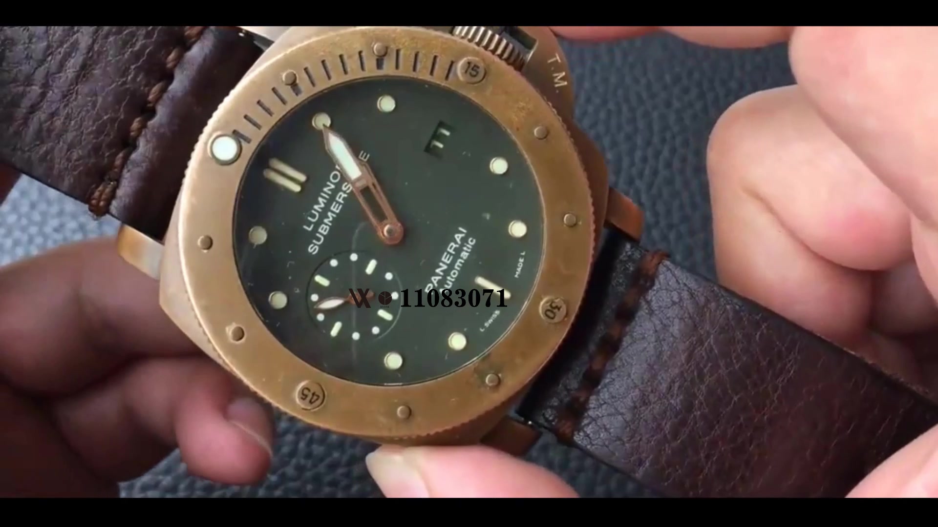 vs factory沛纳海特别版pam 00382青铜腕表氧化过程解读展示大宝言表