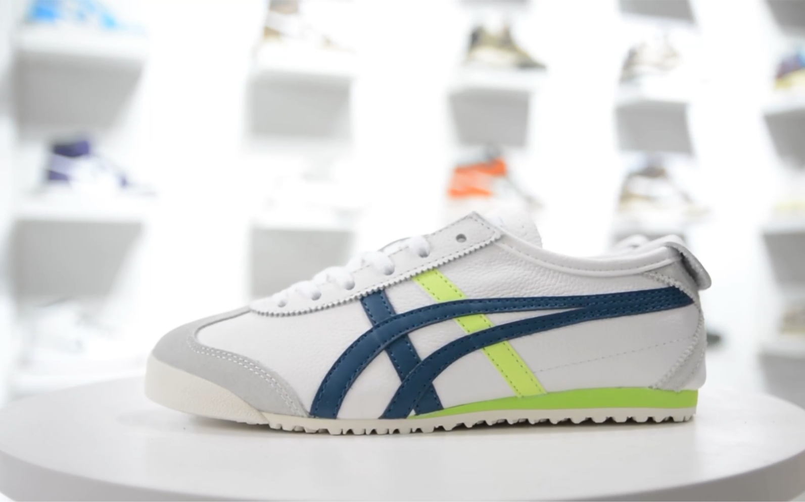 【权威实拍】asics 鬼冢虎 mexico 66 复古运动鞋 白蓝绿