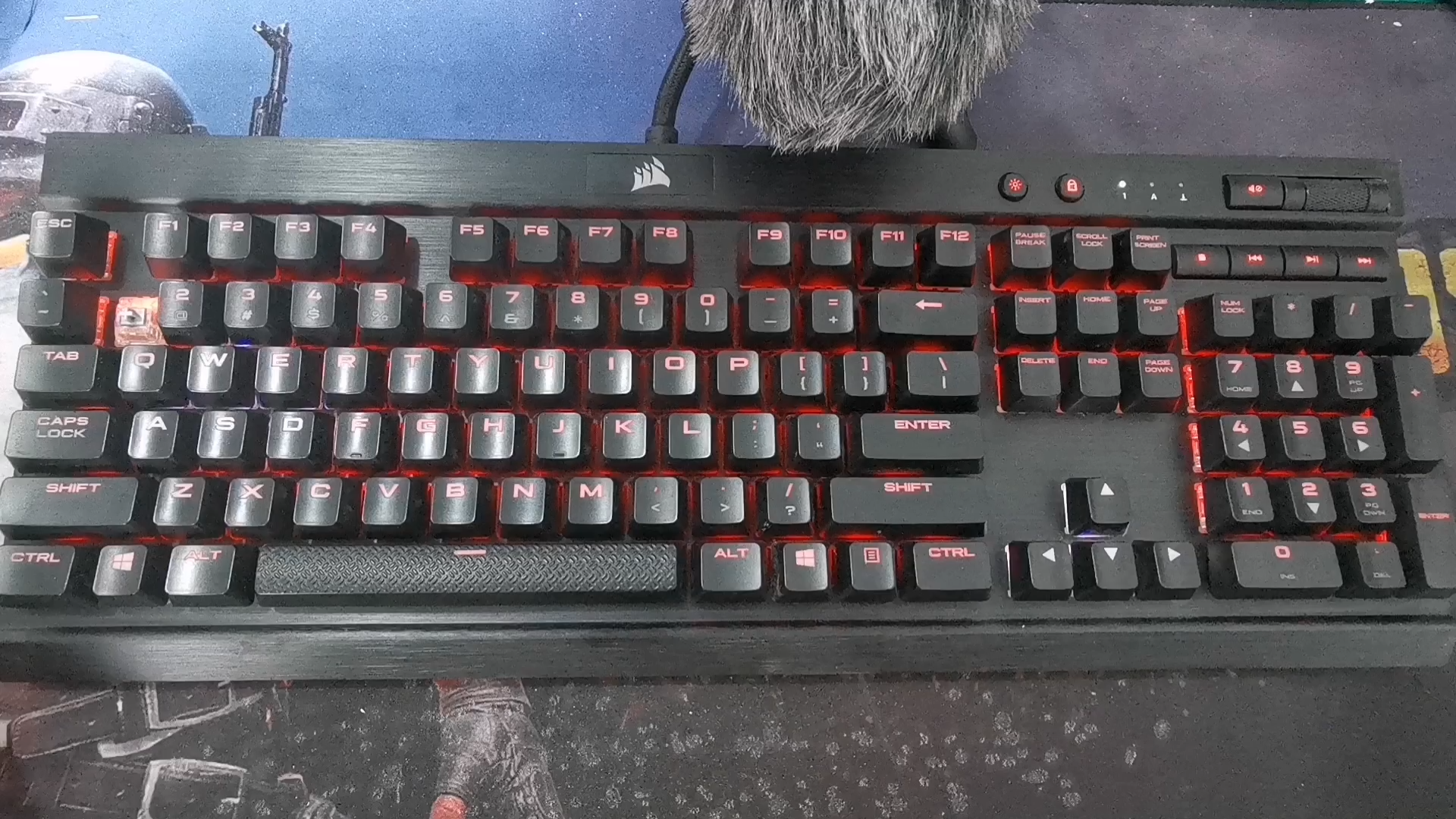 海盗船k70rgb银轴机械键盘调教大键手感前后对比