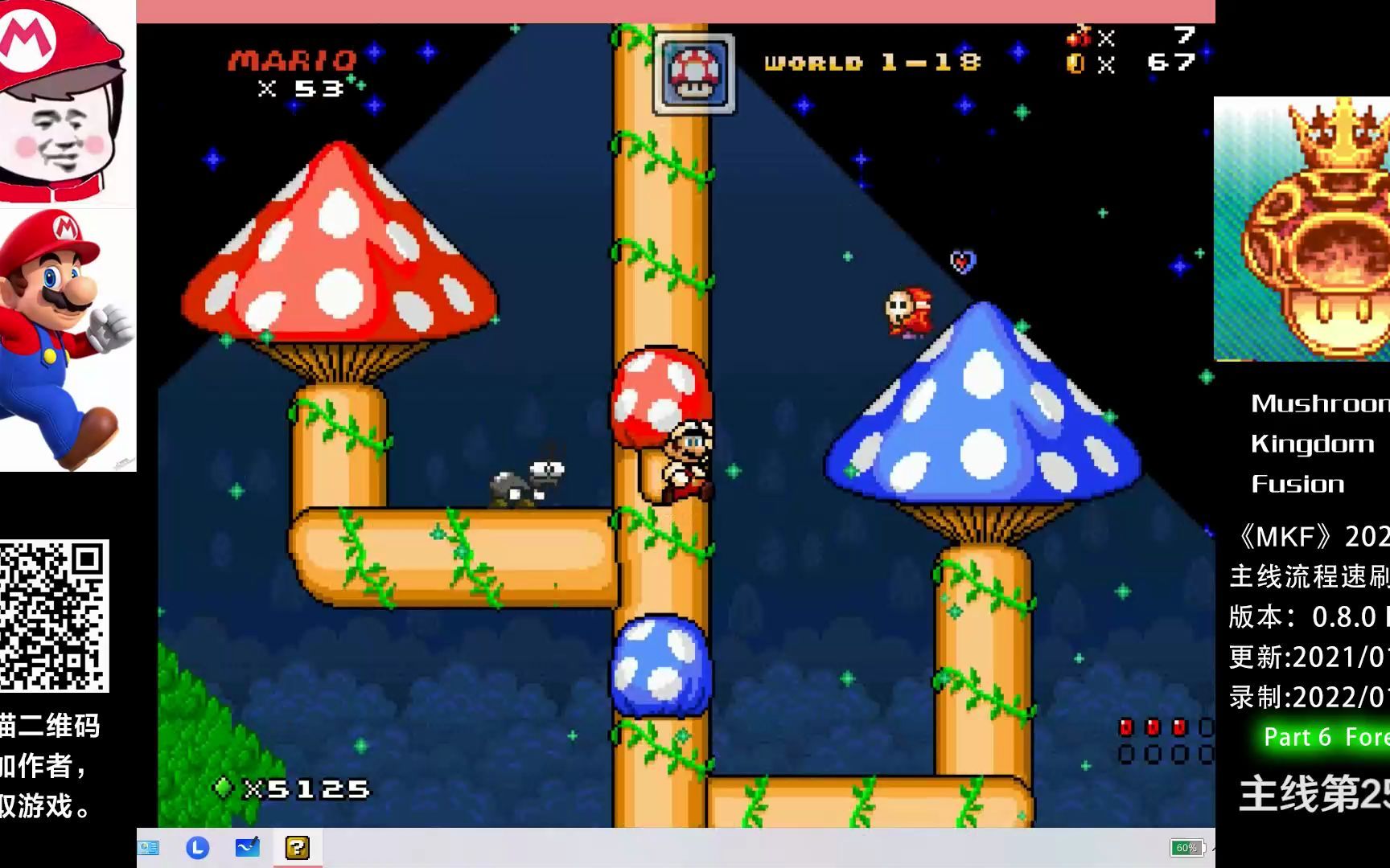 [图]经典Mario系列同人游戏：《蘑菇王国融合》主线全流程攻略， 第6集：Forest