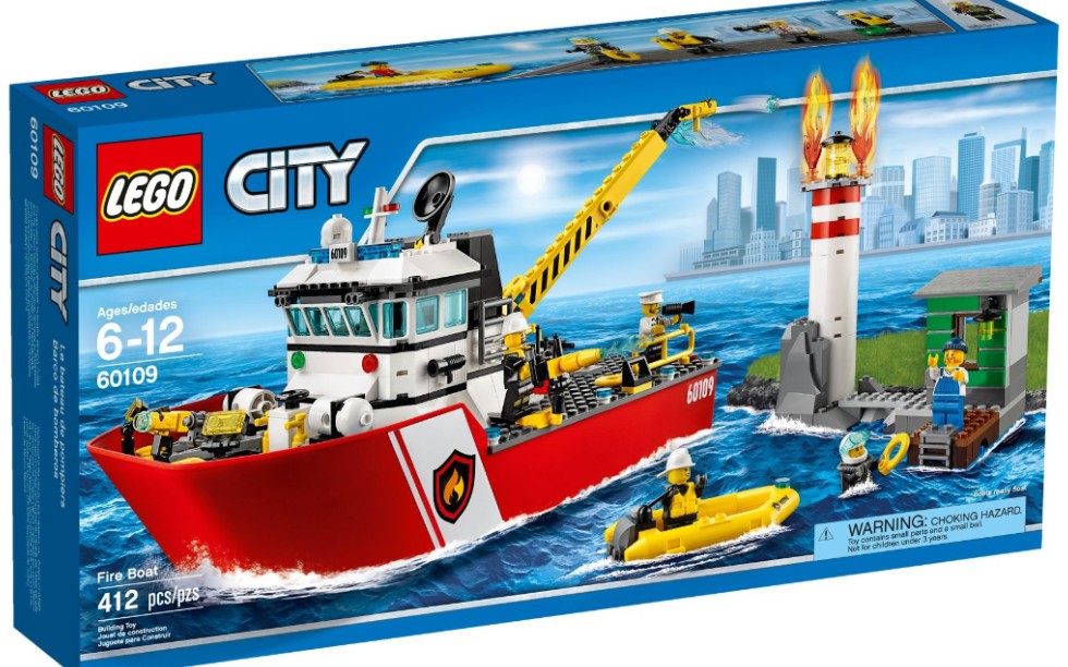 乐高 城市 60109 消防船 速组评测