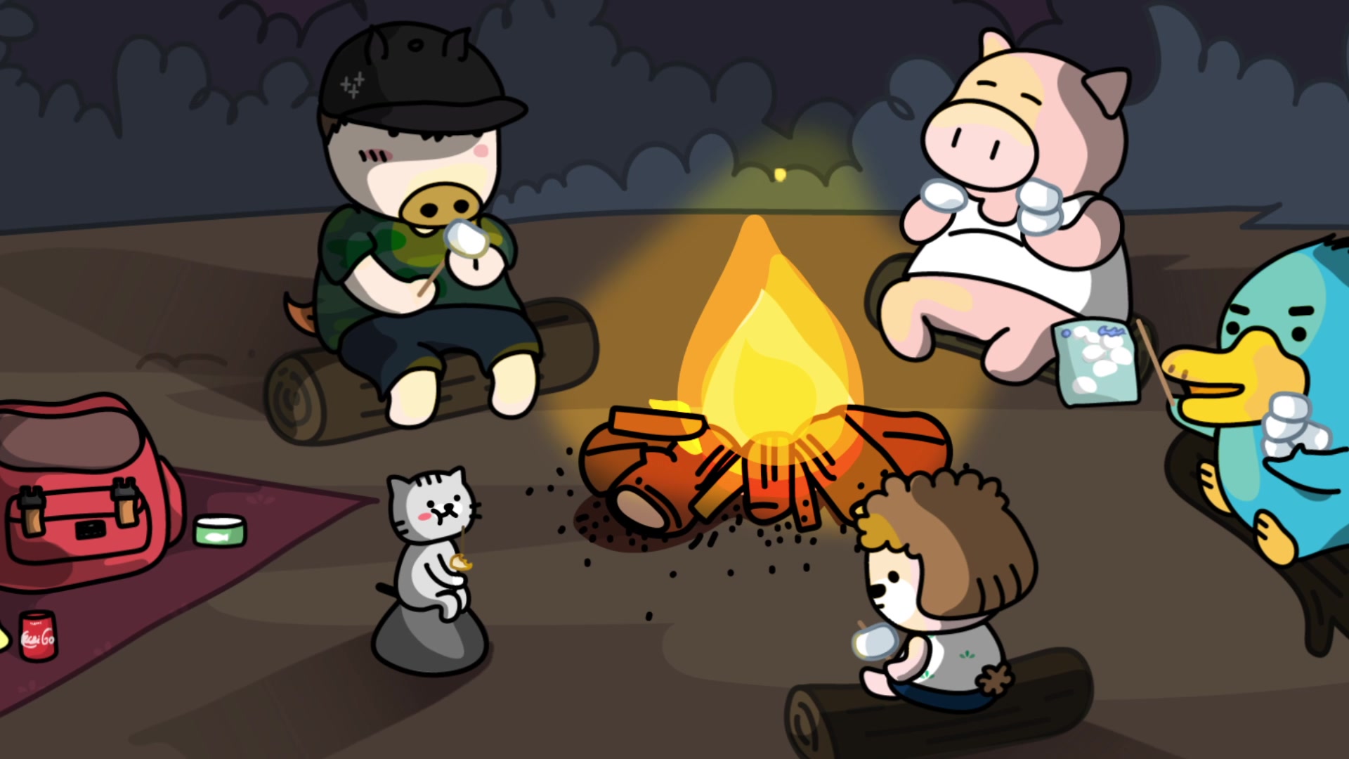 【哈根与他的伙伴们】第三话  『 烤棉花糖roast marshmallows with