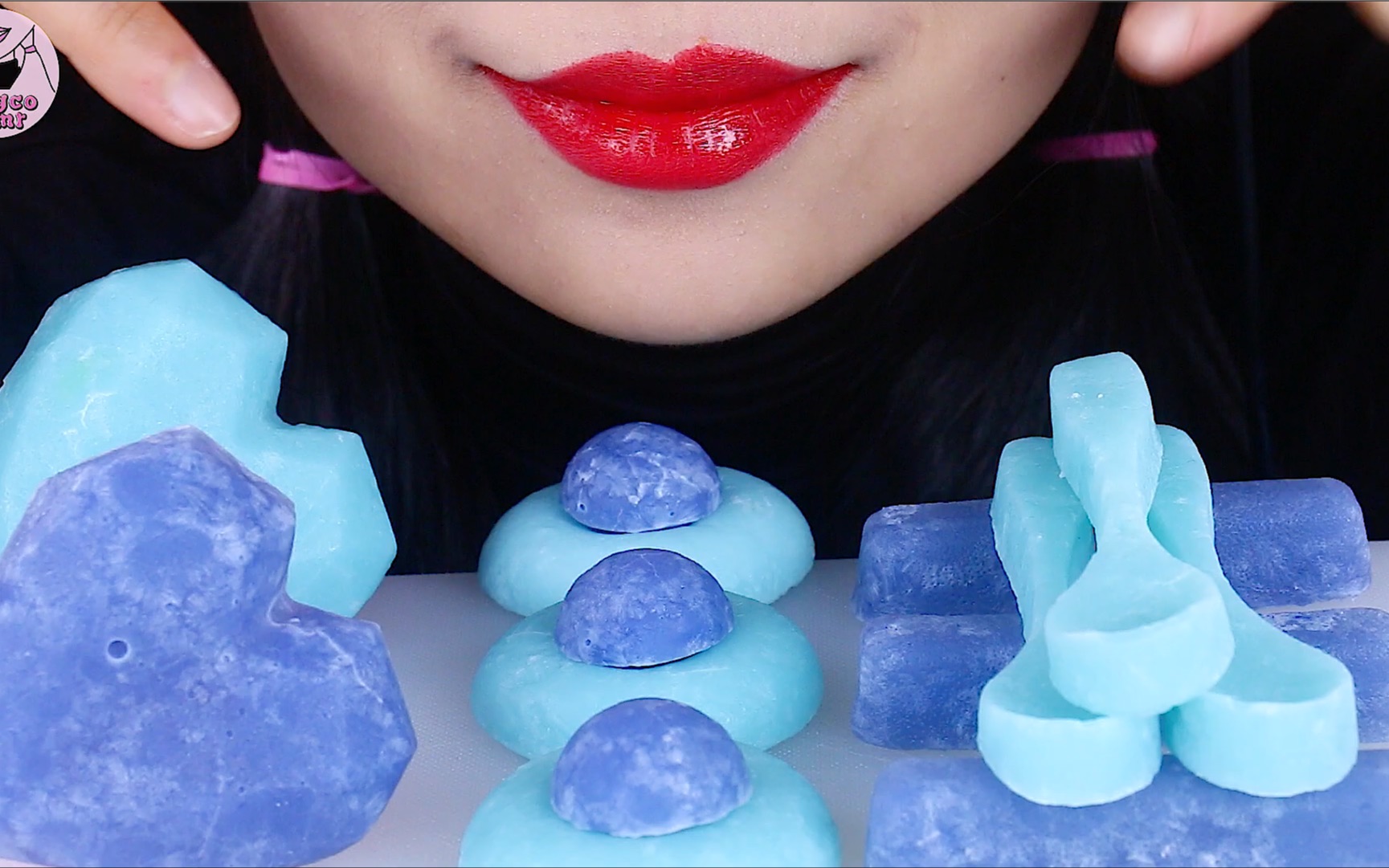 【pingco】蓝色琥珀糖系列,琥珀糖咀嚼音