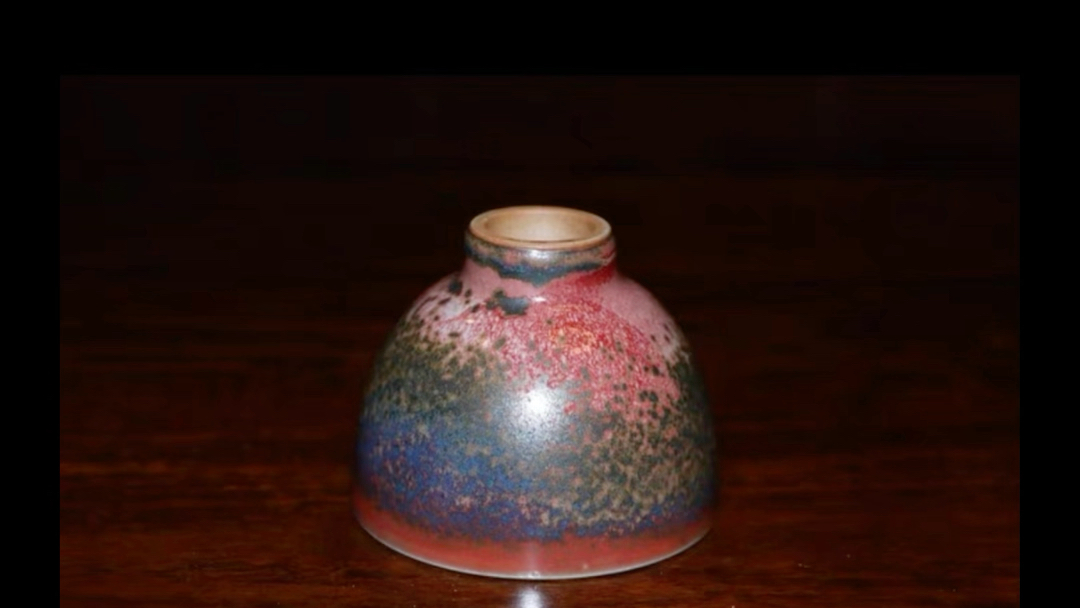 白胜利河南省陶瓷艺术大师纯手工炉钧釉钧瓷高足杯