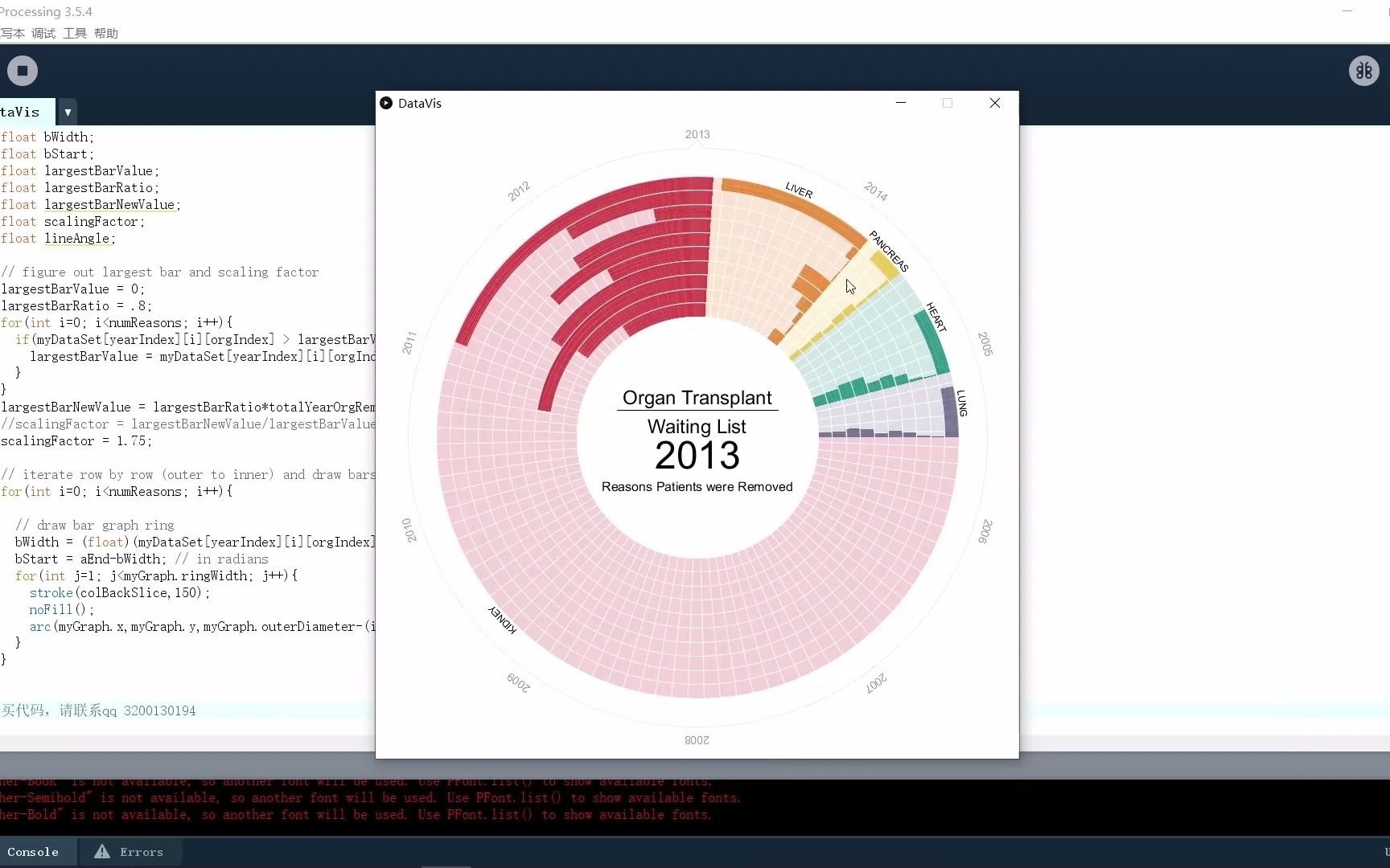 Processing器官移植数据可视化哔哩哔哩bilibili