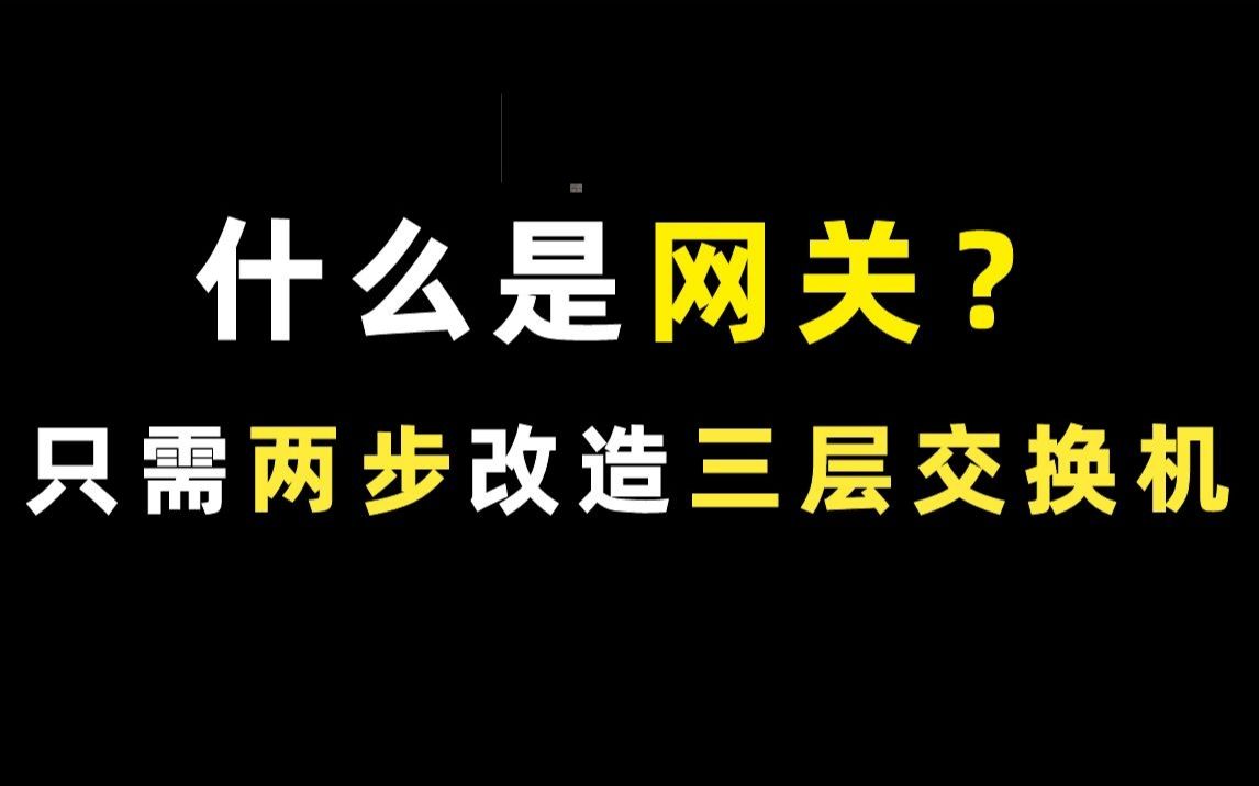 什么是网关?只需两步把三层交换机改造成PC的网关【百哥讲网络】哔哩哔哩bilibili