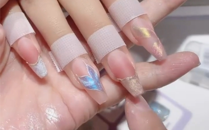 超简单的一看就会的螺纹猫眼勾边美甲