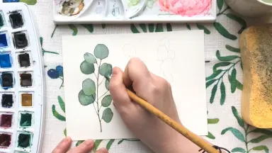 Noriko | Simple white lily 20x30cm #lily #lilies #watercolor