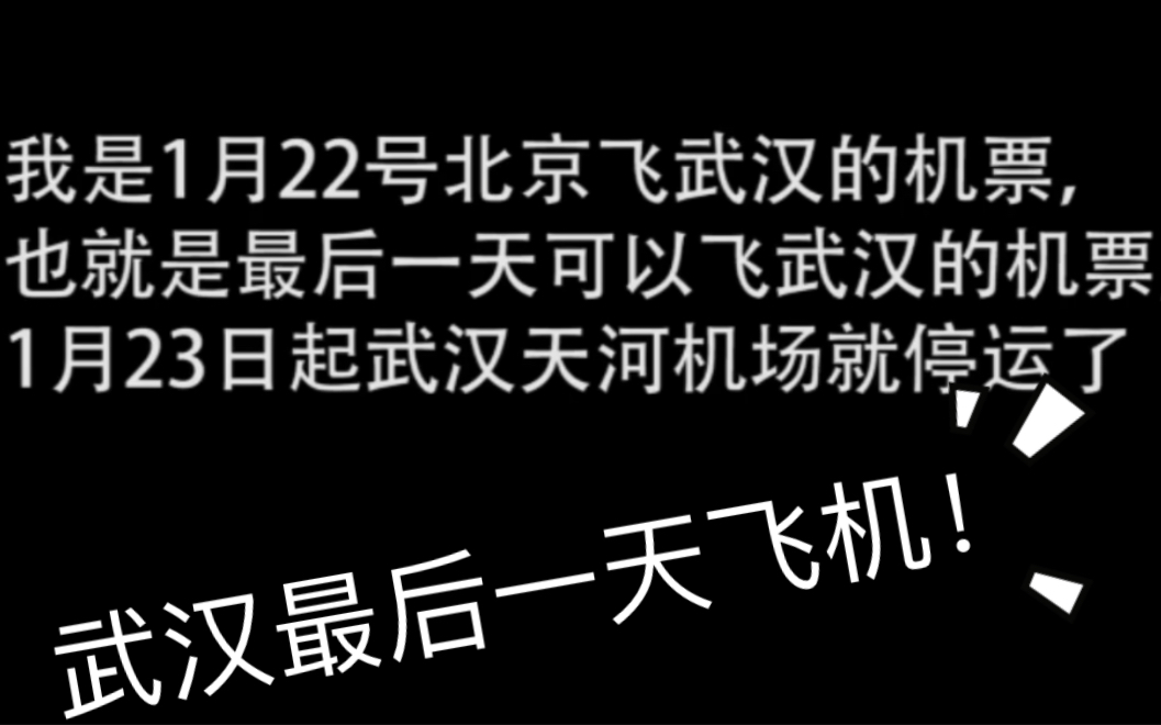 【武汉】武汉机场现在是什么情况 | 武汉机场最后一天运行 | 回家过年经过武汉哔哩哔哩bilibili