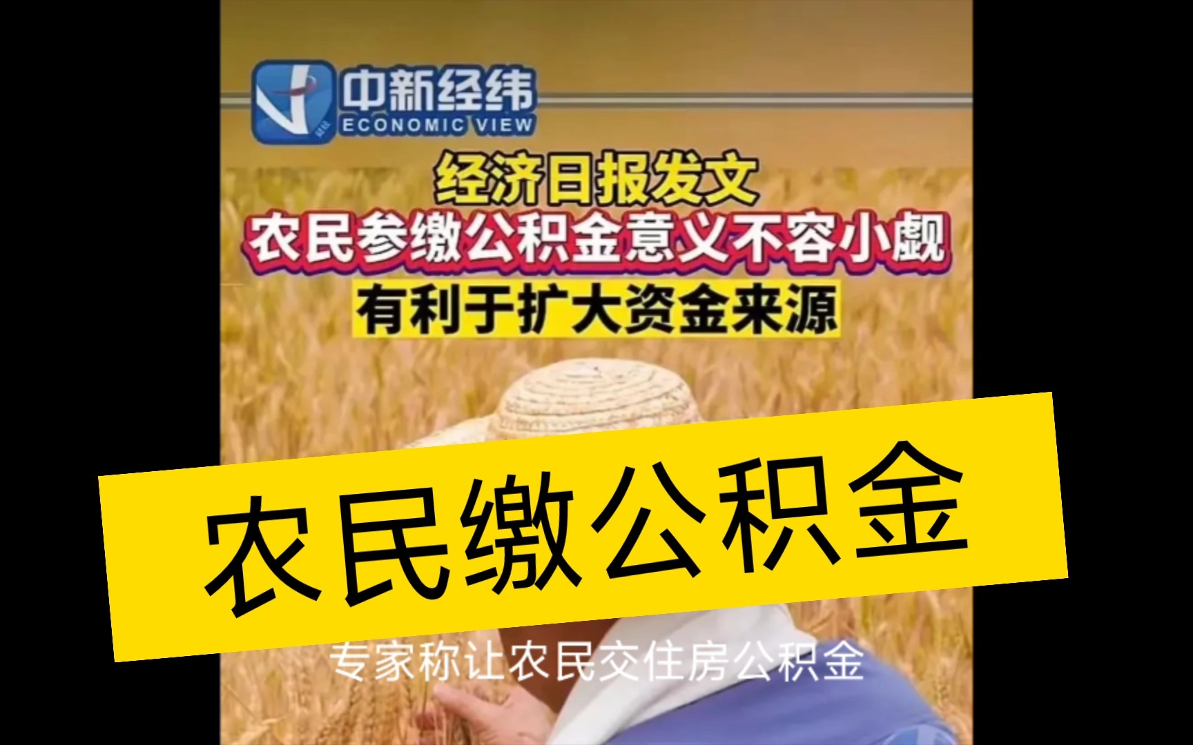 专家建议农民缴公积金,有利于扩大资金来源.引发网友热议.哔哩哔哩bilibili