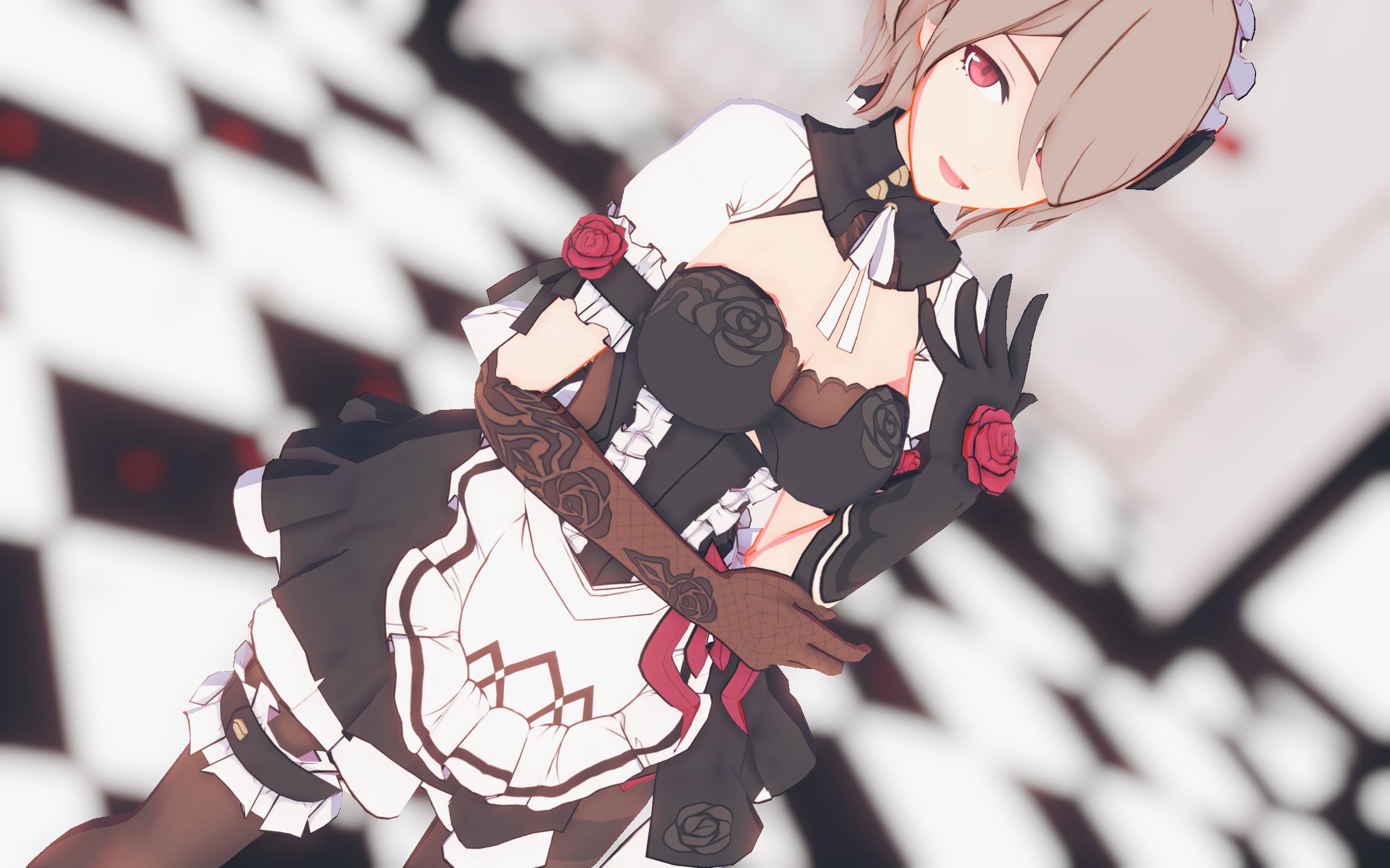 崩坏32d渲染乖巧小女仆跳呀跳berrygood