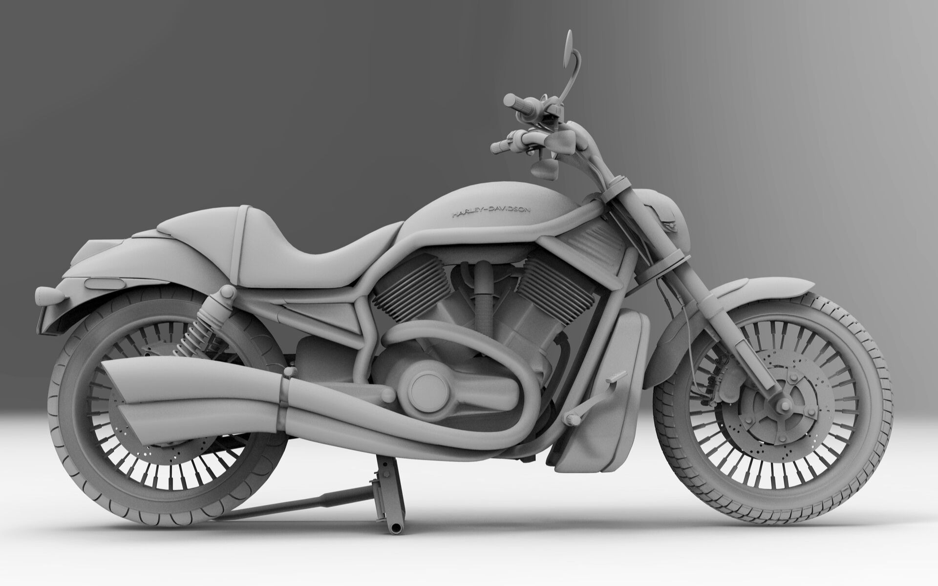 3d建模哈雷摩托车模型全流程制作教学