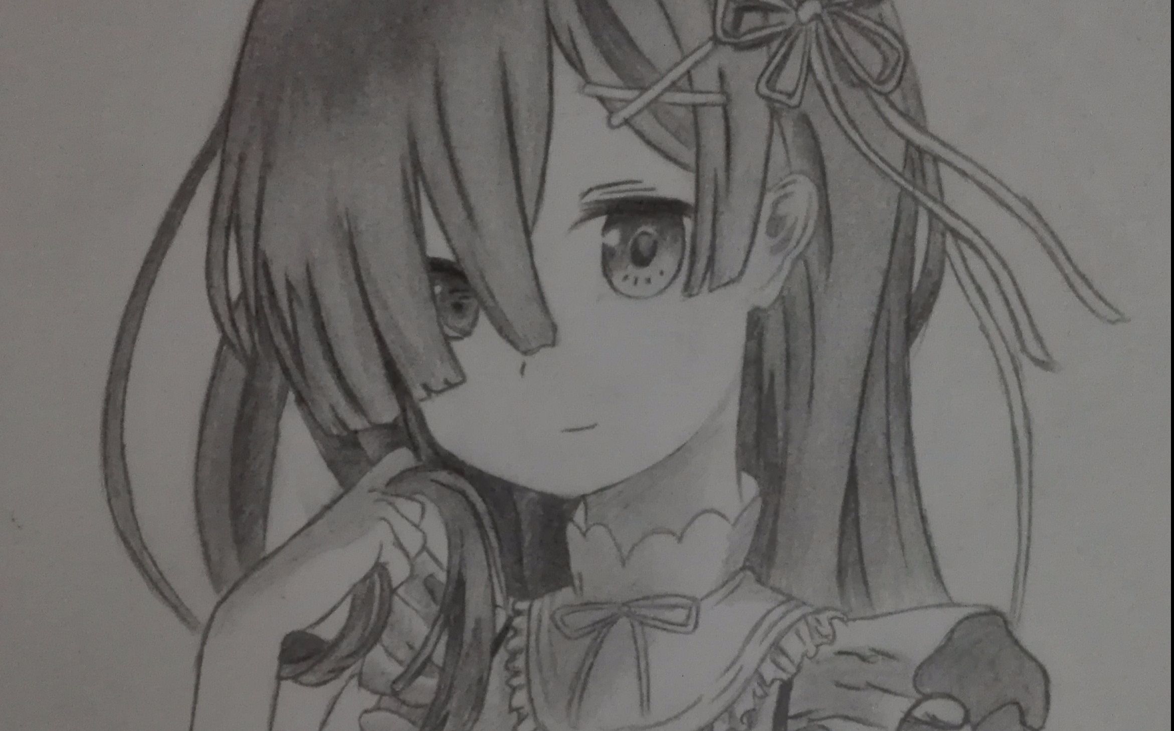 【临摹】长发蕾姆(穷人画法)