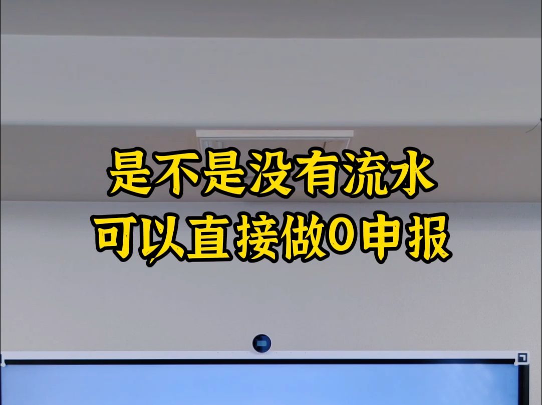 是不是没有流水可以直接0申报哔哩哔哩bilibili