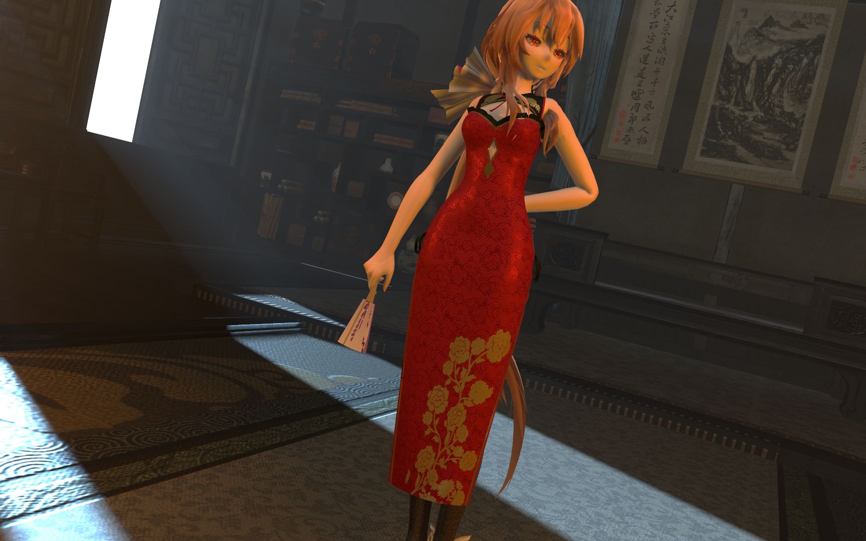 【布料/mmd】黑丝-旗袍-乐正绫-千盏