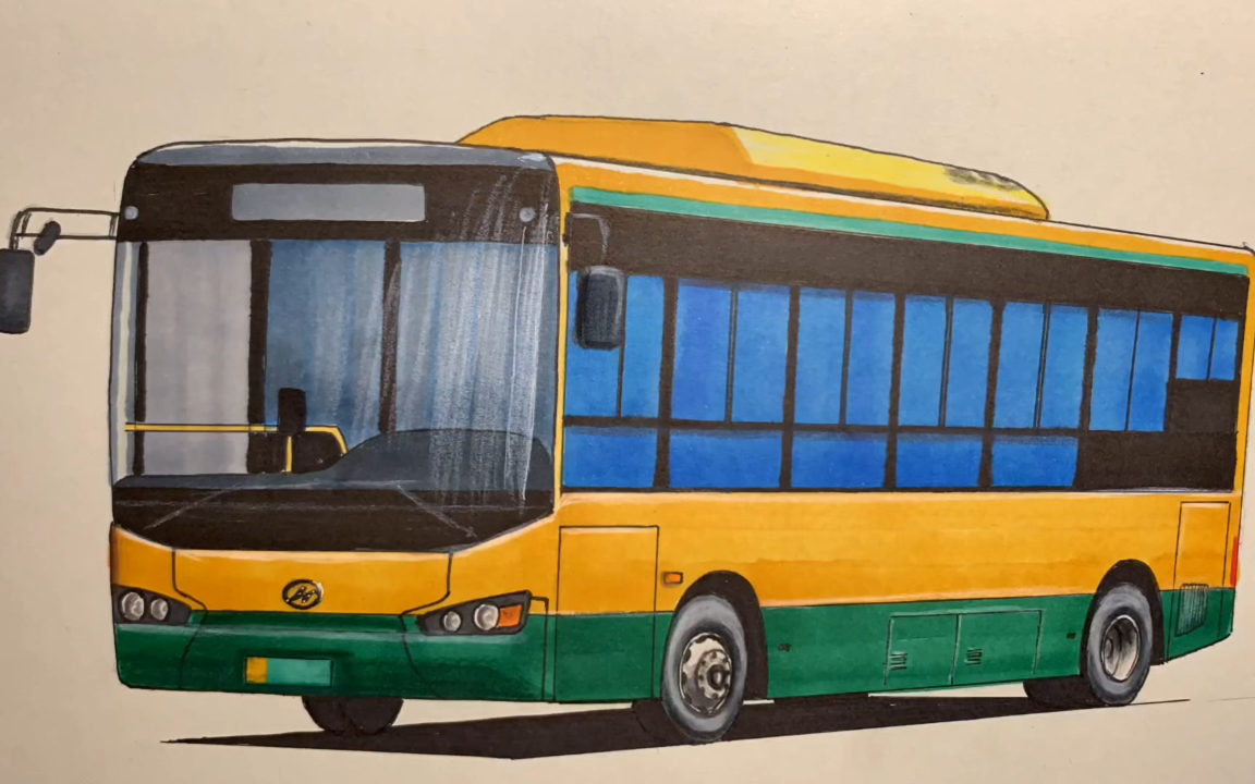 手绘海格公交车,喜欢吗