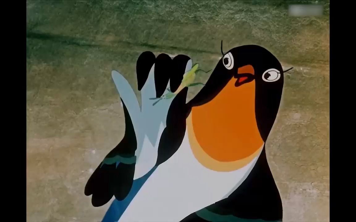 1960年的国产动画,小燕子冒着大雨给妈妈抓虫子,很治愈