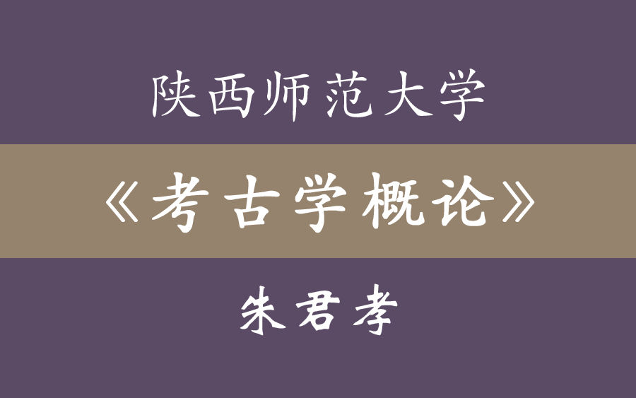 [图]陕西师范大学《考古学概论》朱君孝 50集全