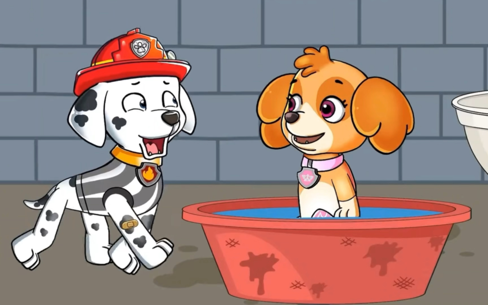 汪汪队动画:人鱼狗狗天天和阿奇和毛毛成为了好朋友