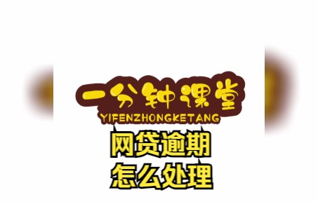 网贷逾期怎么处理哔哩哔哩bilibili