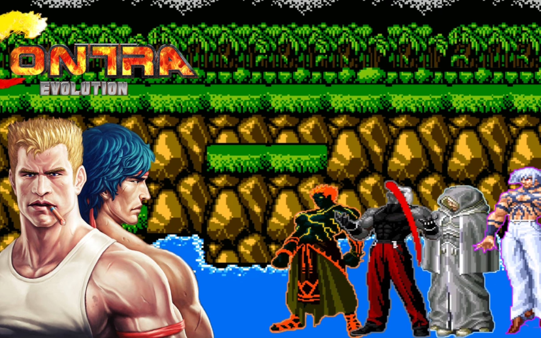 拳皇mugen 双人魂斗罗vs拳皇boss m蛟:你们太嫩了